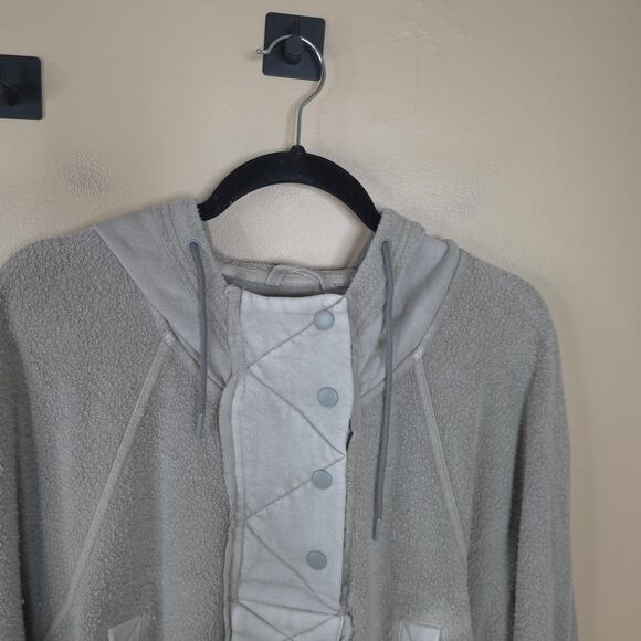 Free People Sadie Surplus Oversized Longline Knit Jacket in Beige Size XL - Picture 5 of 12